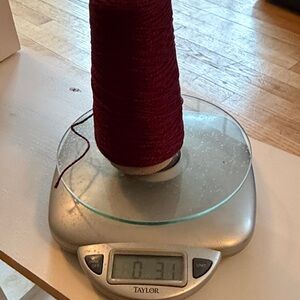 Burgundy/deep purple mercerized cotton yarn, 3.1 ounces